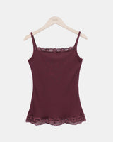 Vuet Lace Ribbed Sleeveless Top
