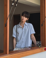 Aaron Summer Basic Half Crop Shirt