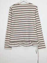 Lace Frill Hem Long Sleeve (3color)