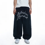 Lettering Balloon Sweatpants - BLACK