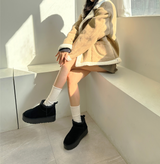 (100% SHEEPSKIN🐑🤎) 2 COLORS キュートフェミニンバターセミショートマウンテンコート