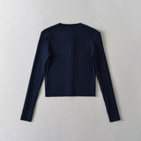 Basic Cable Round Neck Cardigan