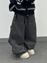 peach double-knee big work pants
