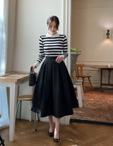 26SS★ Siez Color Matching Button Collar Knit