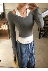 ブルーチェックワイドカジュアルパンツ