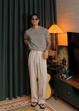 Linea Stripe Dangara Short Sleeve Knit 3COLOR