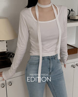 [MADE] Elin Square T-shirt & Tie Set