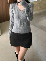 Miz V-neck knitwear (3 colors)