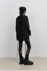 Draped Field Parka / Black