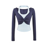Twist Layered Crop Top 233113576