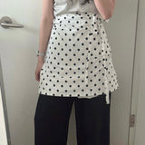 dot half-pocket apron