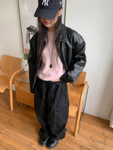 セクション ウォッシュドレザージャケット (2C)