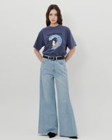PANELED WIDE LEG JEANS [LIGHT BLUE]