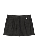 ストライプ プリーツ パンツ(CHARCOAL)