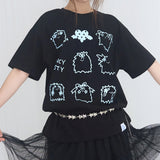 [FANCY X DUSTY] DUSTY DOODLE TEE (BLACK) F25NM1001