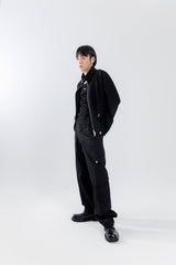 shoulder two tuck jacket_black