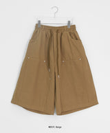 [unisex] Chibi Double Knee Wide Cotton Banding Pants