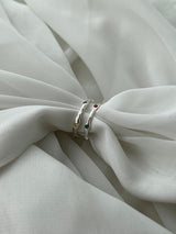 92.5 silver] Rainbow ring (1ea)