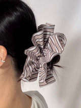 PETAL STRIPE SCRUNCH / BEIGE
