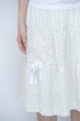 rosette pocket skirt(cream)