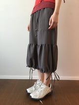 Shirring harem pants 