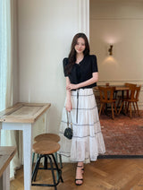 Demin Round Puff Short Sleeve Jacket