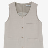 Button Pocket One piece Beige