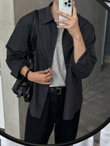 LMN Mer Oversized Fit Check Shirt (2 colors)