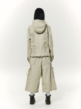 COTTON CAPRI PANTS BEIGE