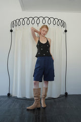 Grain bermuda pants_navy