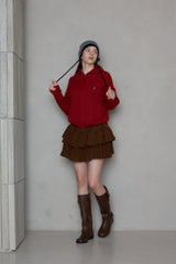 TWO-TONE COZY STRING BEANIE