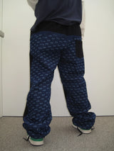 Denim Contrast Lettering Sweatpants (2 Colors)