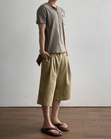Pochi Slub Henley Neck Short Sleeve T