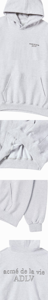 25FW BORDER LINE BASIC LOGO HOODIE MELANGE