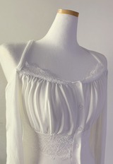 ブライセンレースオフショルダートップ (white)