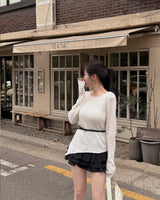 Betty Unbalanced Knitwear (With Belt)