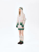 13DE MARZO Fair Isle Leg Warmer Beige