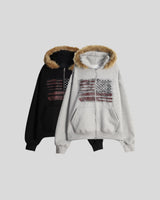 [Fleece] OW ラクーンフーデッドジップアップ (2C)