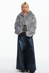 Embryo faux fox eco-friendly fur coat