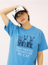 My House Cat Tee - Blue