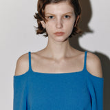 Boucle off shoulder Blue