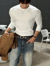 LMN Norton Raglan Ribbed Muscle Long Sleeve T-Shirt (4 colors)