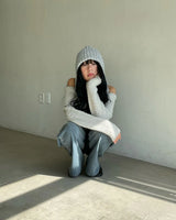 Trapper Hat Knit - Grey