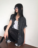 パズルパークデニム半袖南シャツ/Puzzle Boxy Denim Short Sleeve Southern Shirt