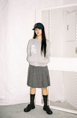 Skull Star Angel Hoodie Zip-up - Grey