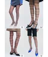 Plaid Check Stocking _ BLUE