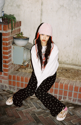 smile winter boot cut pants black