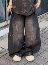 dart curve denim pants