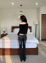 Loana Back Corset One-off  Shoulder T-shirt