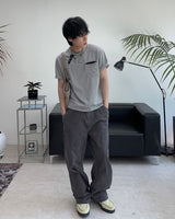 Tez diagonal Henley neck t-shirt
